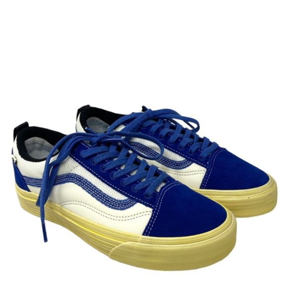 VANS Old Skool Split VR3 Low Top Shoes Suede Blue White For Women VN0A5FBGFUH - Picture 2 of 9